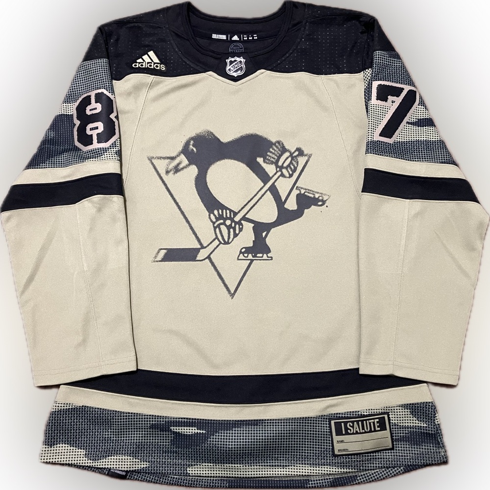 Pittsburgh Penguins Sidney Crosby Military Theme Adidas NHL Hockey Jersey 44